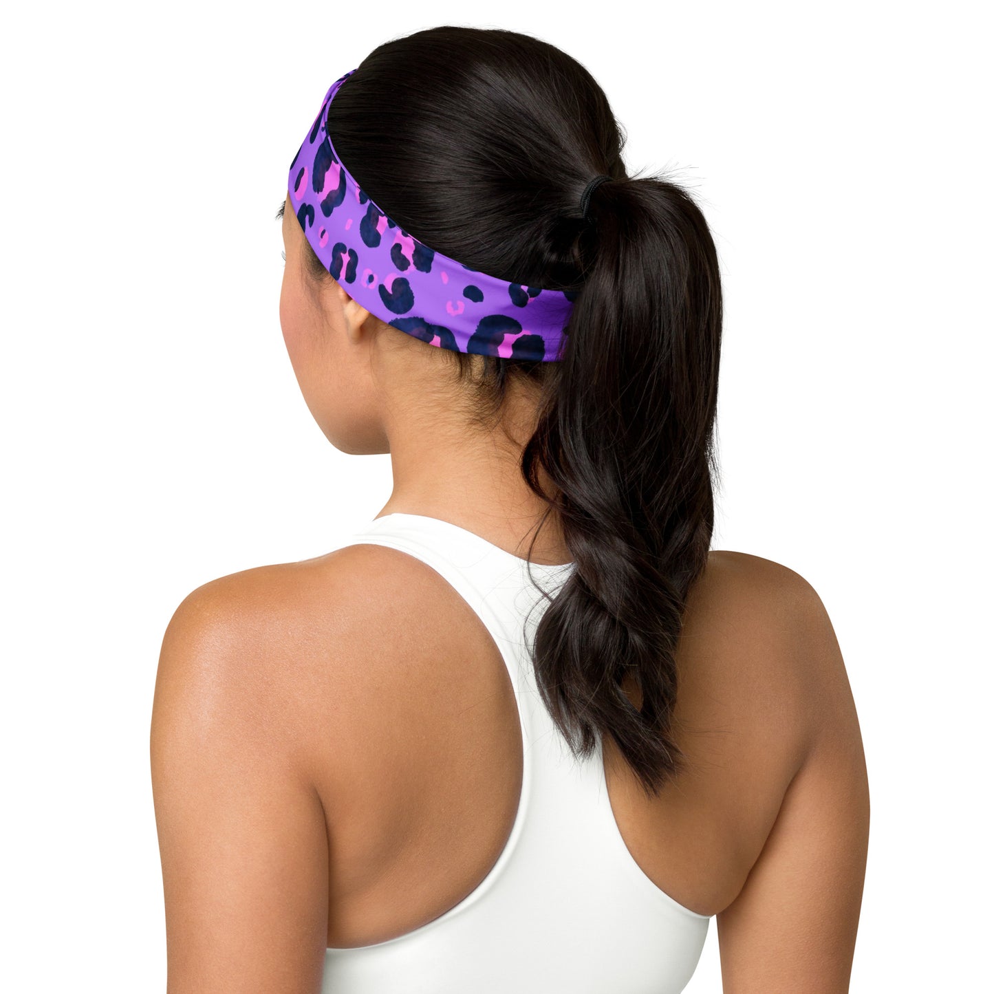 Purple Leopard Headband