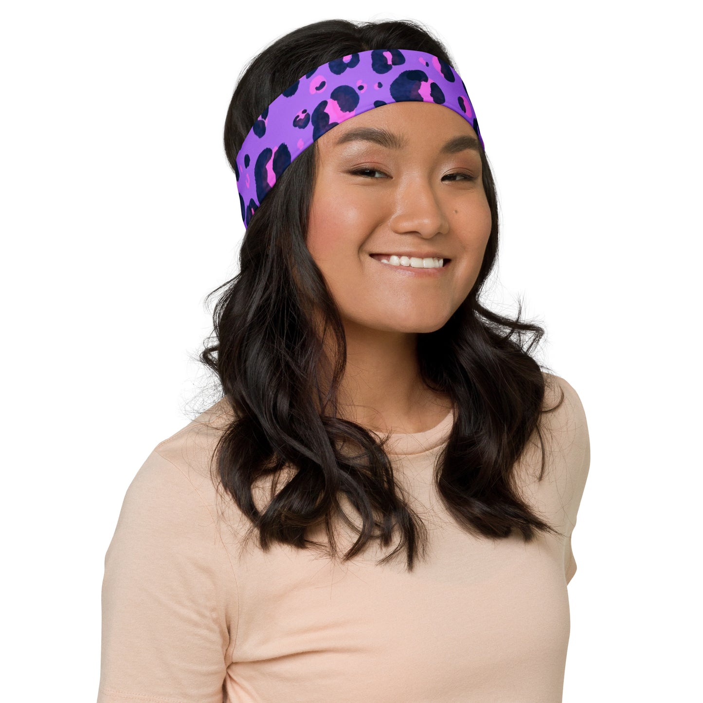 Purple Leopard Headband