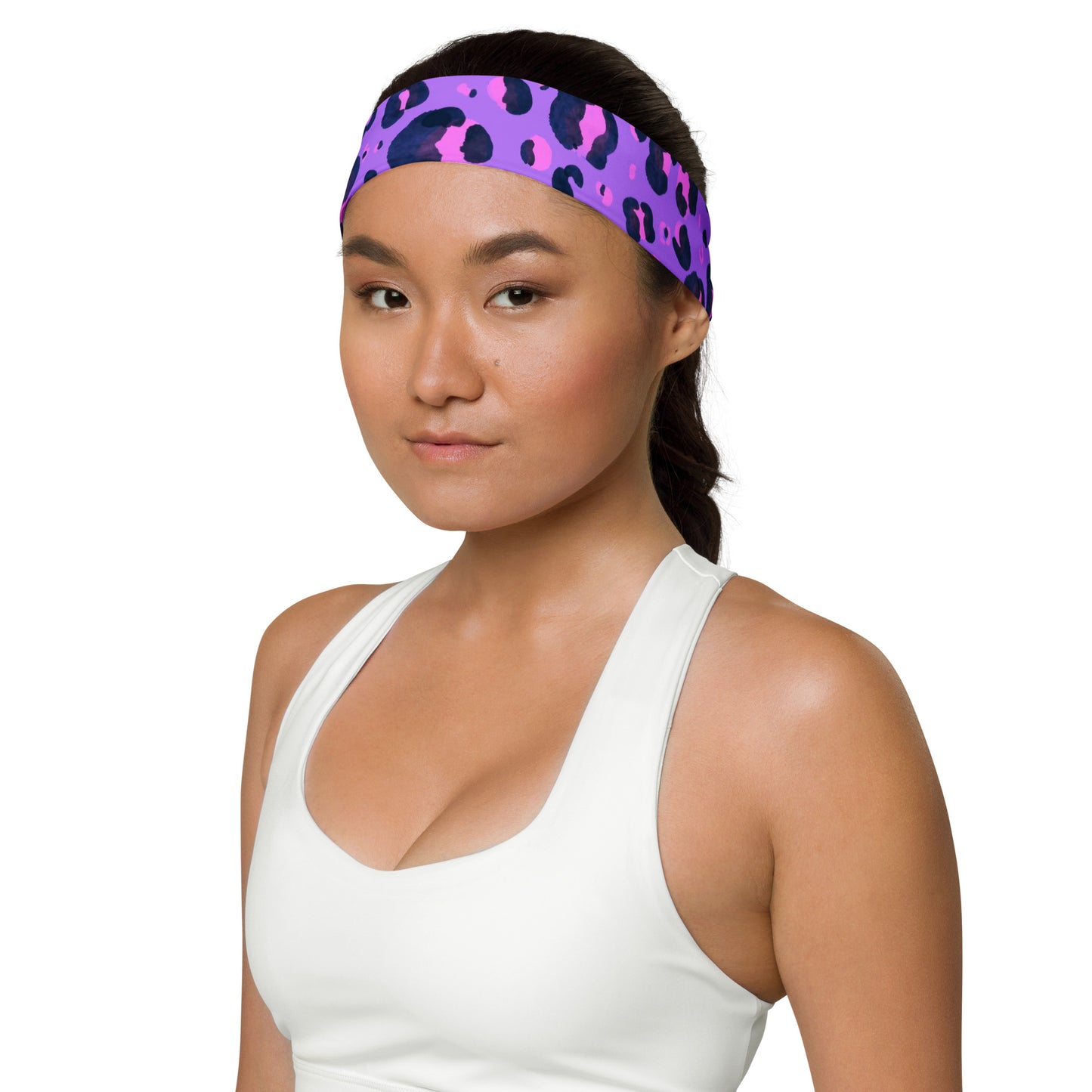 Purple Leopard Headband