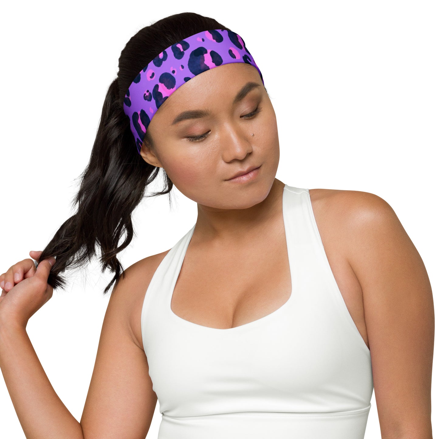 Purple Leopard Headband