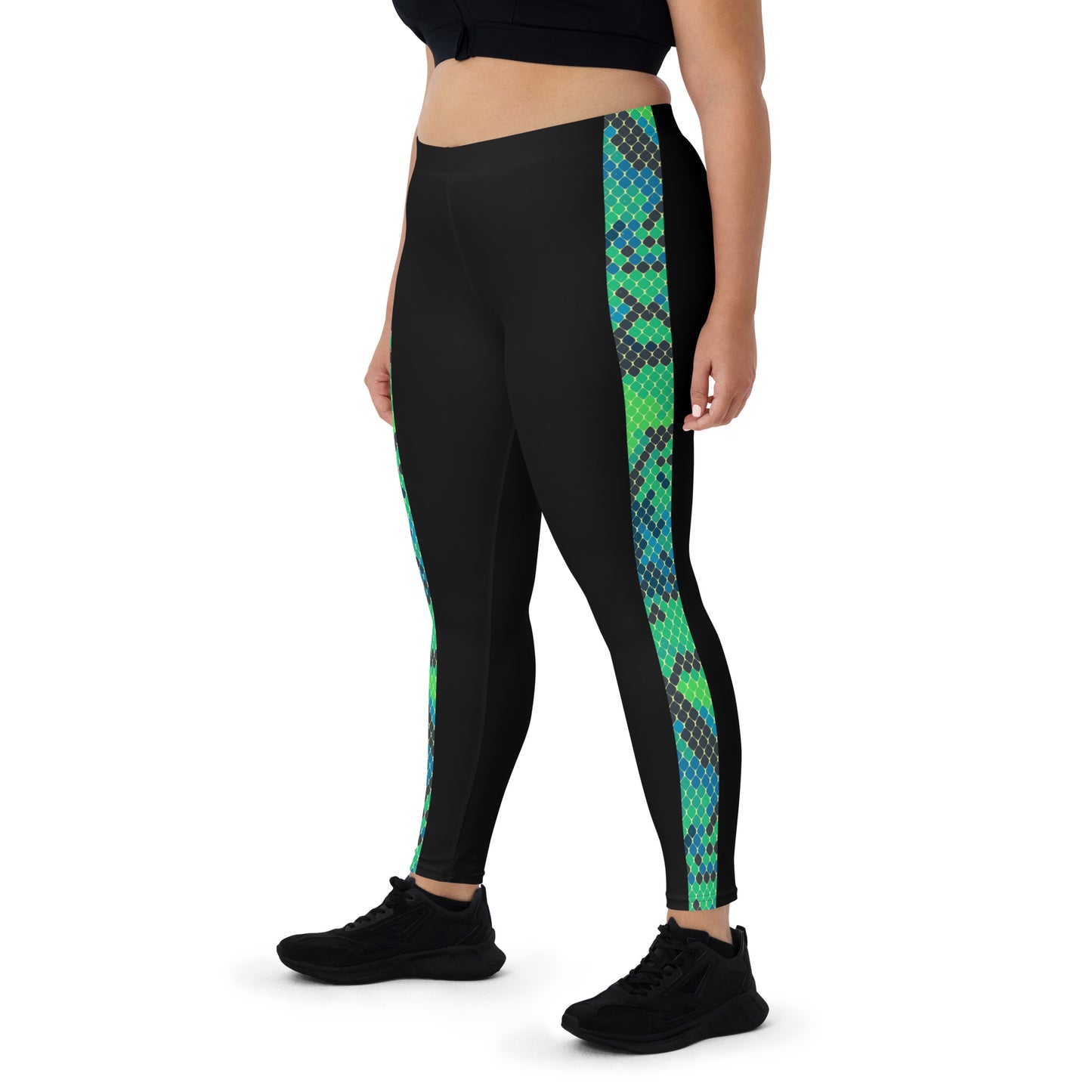 Green Snake Skin Leggings