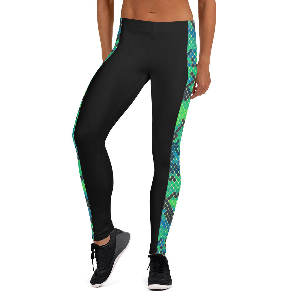 Green Snake Skin Leggings