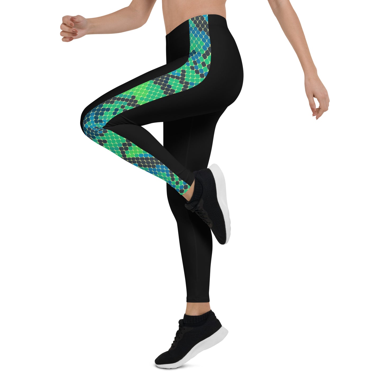 Green Snake Skin Leggings