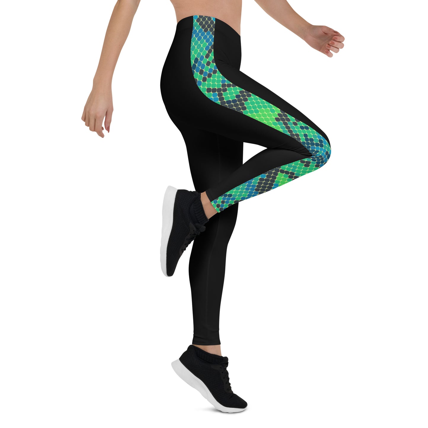 Green Snake Skin Leggings