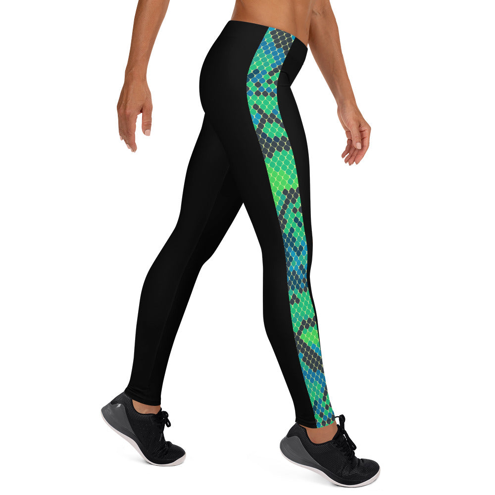 Green Snake Skin Leggings