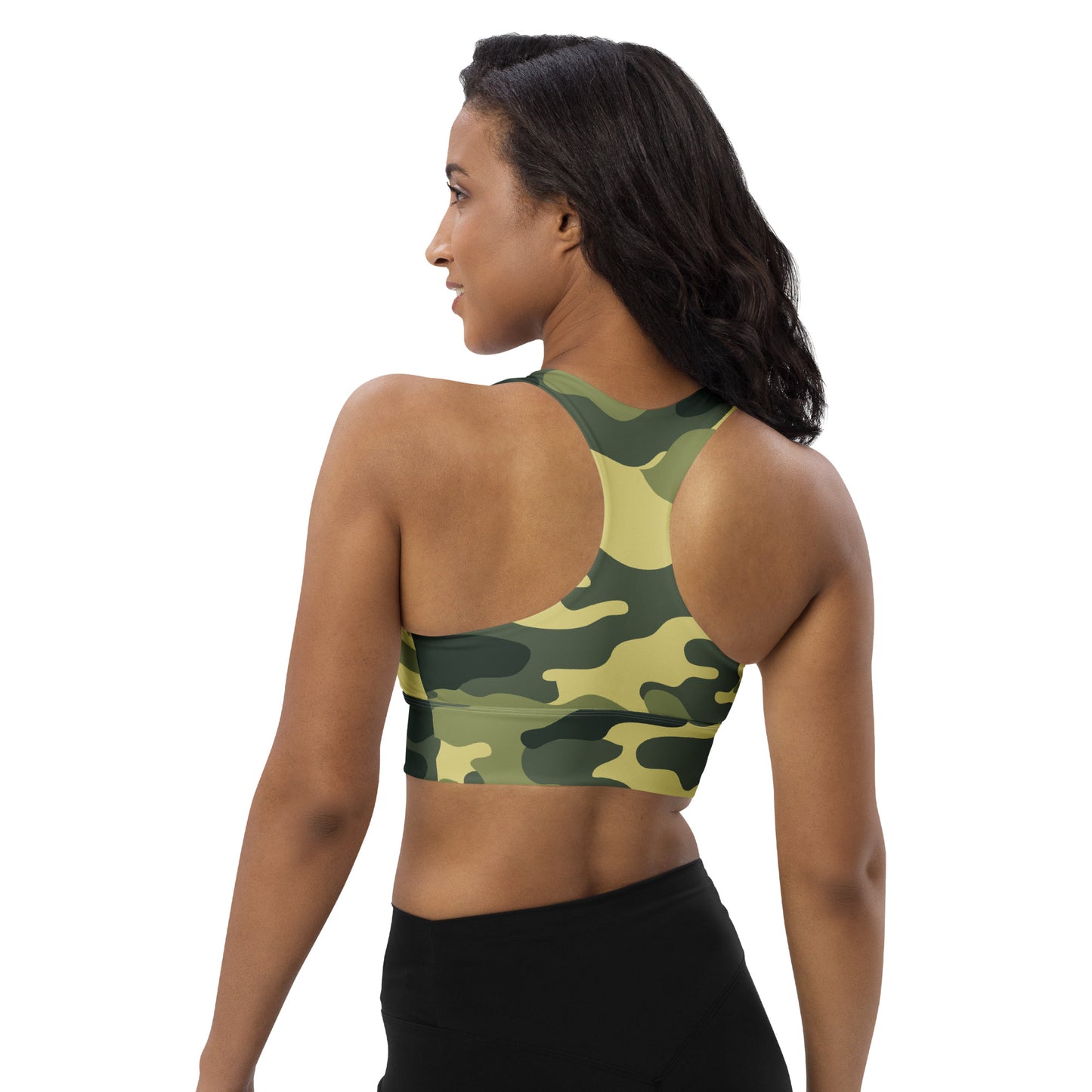 Green Camo Sports Bra