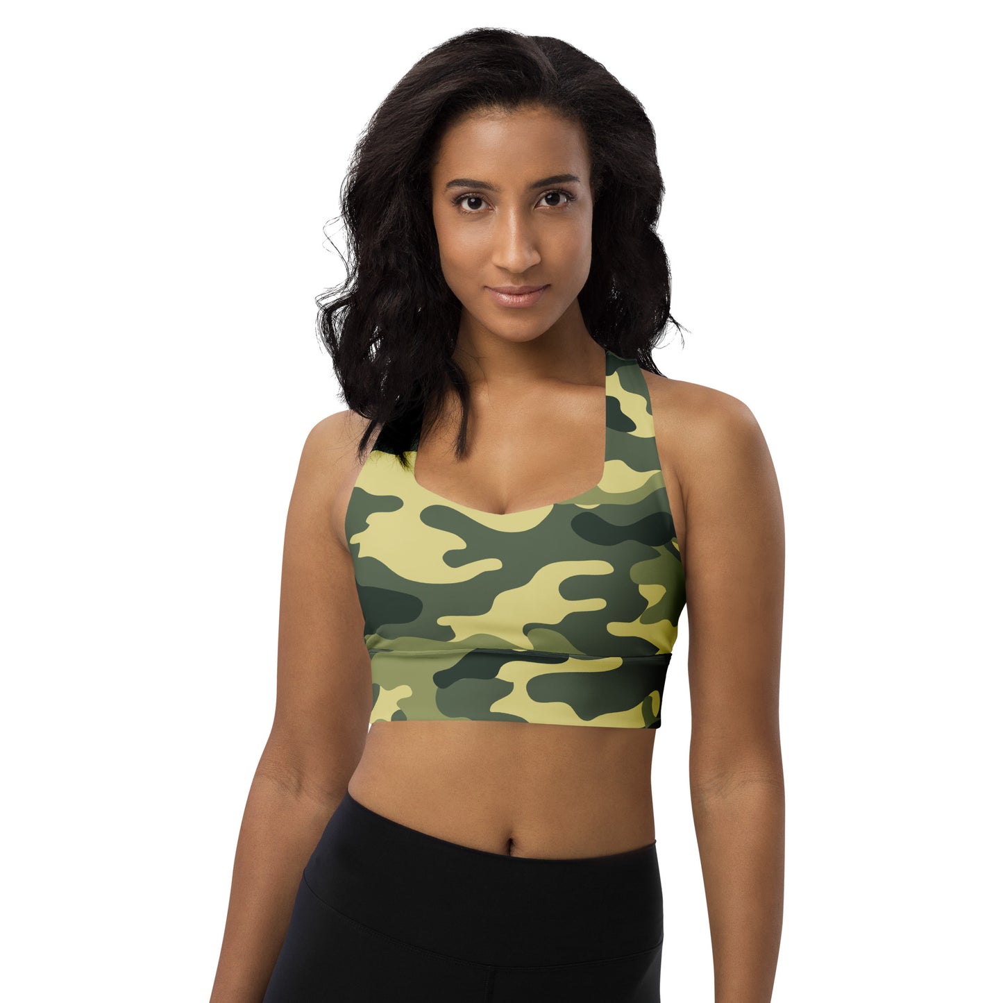 Green Camo Sports Bra