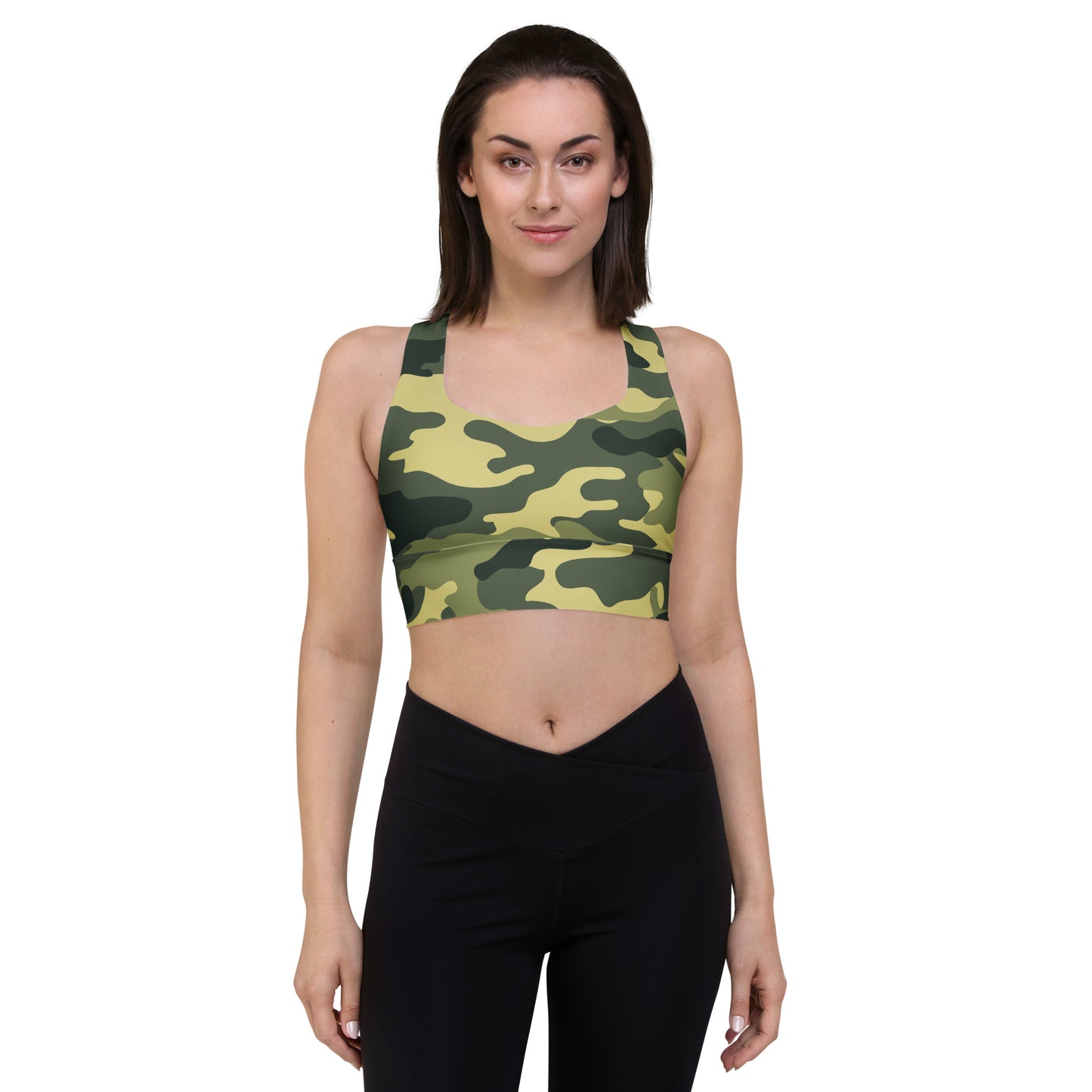 Green Camo Sports Bra