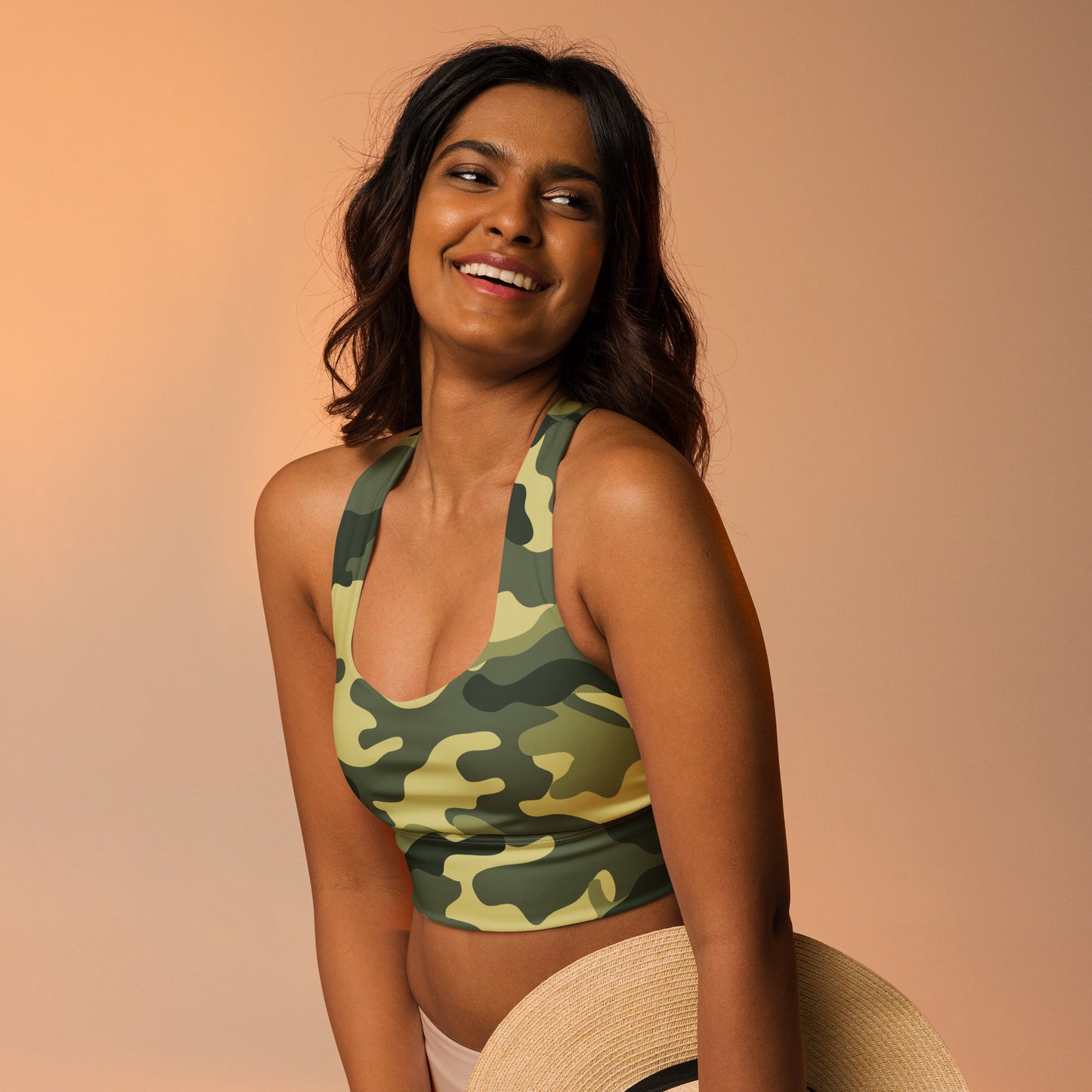 Green Camo Sports Bra