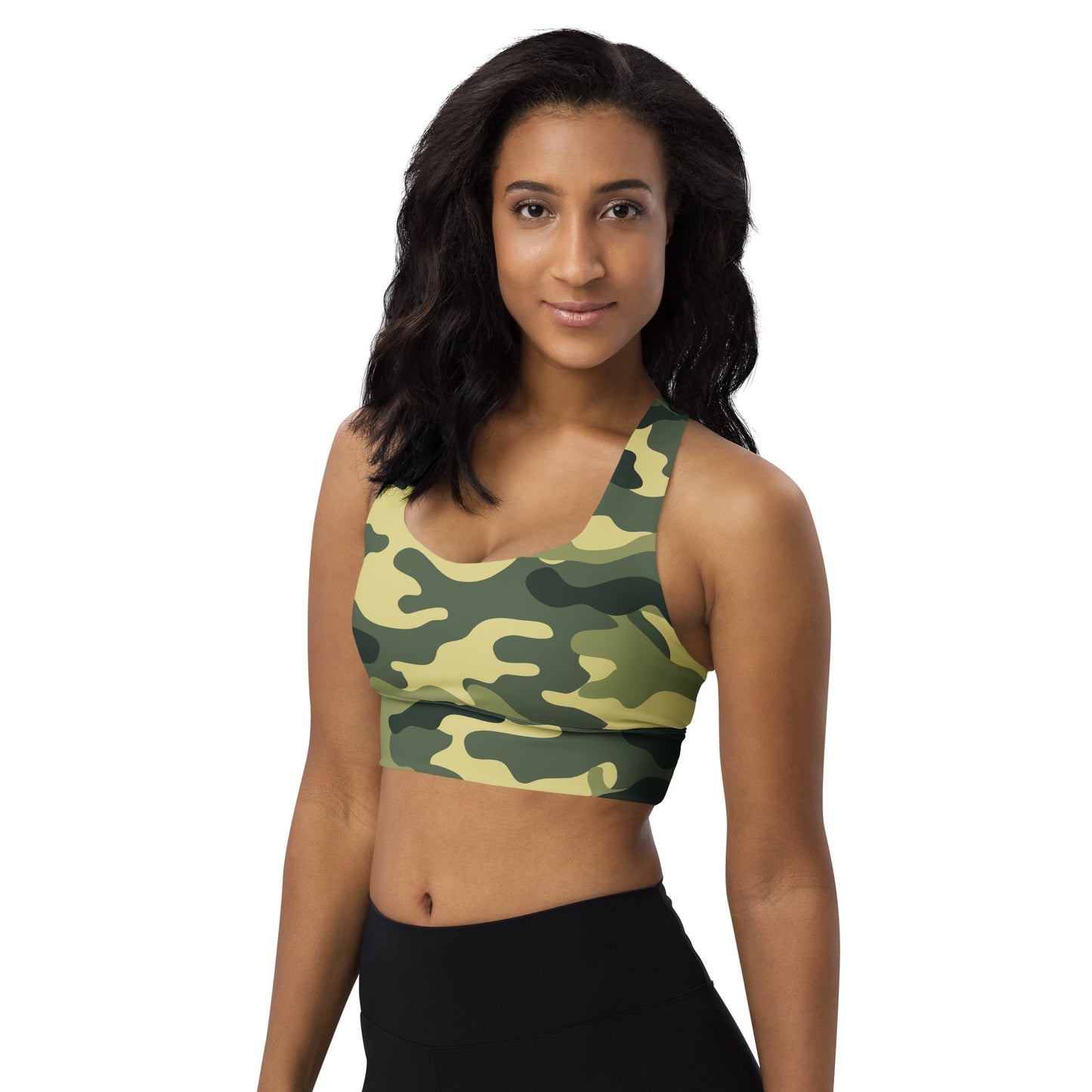 Green Camo Sports Bra