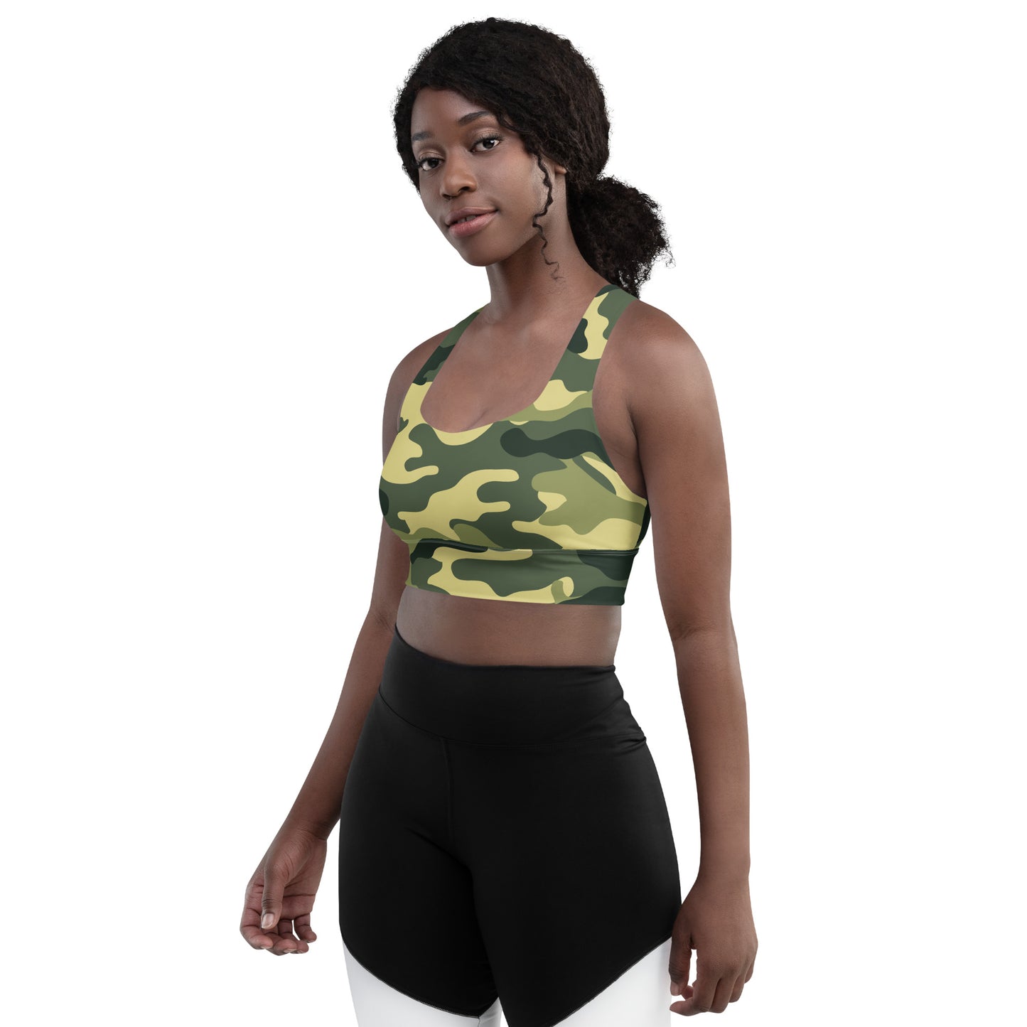 Green Camo Sports Bra