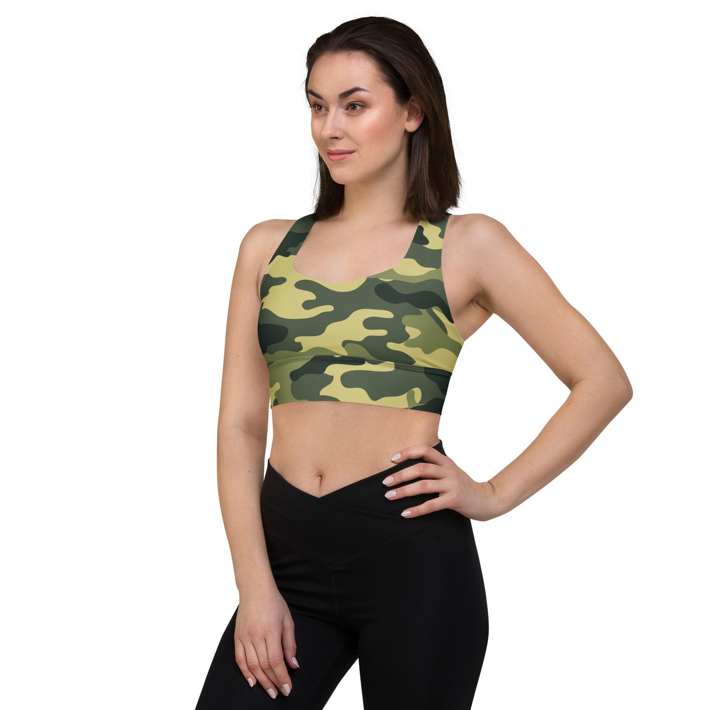 Green Camo Sports Bra