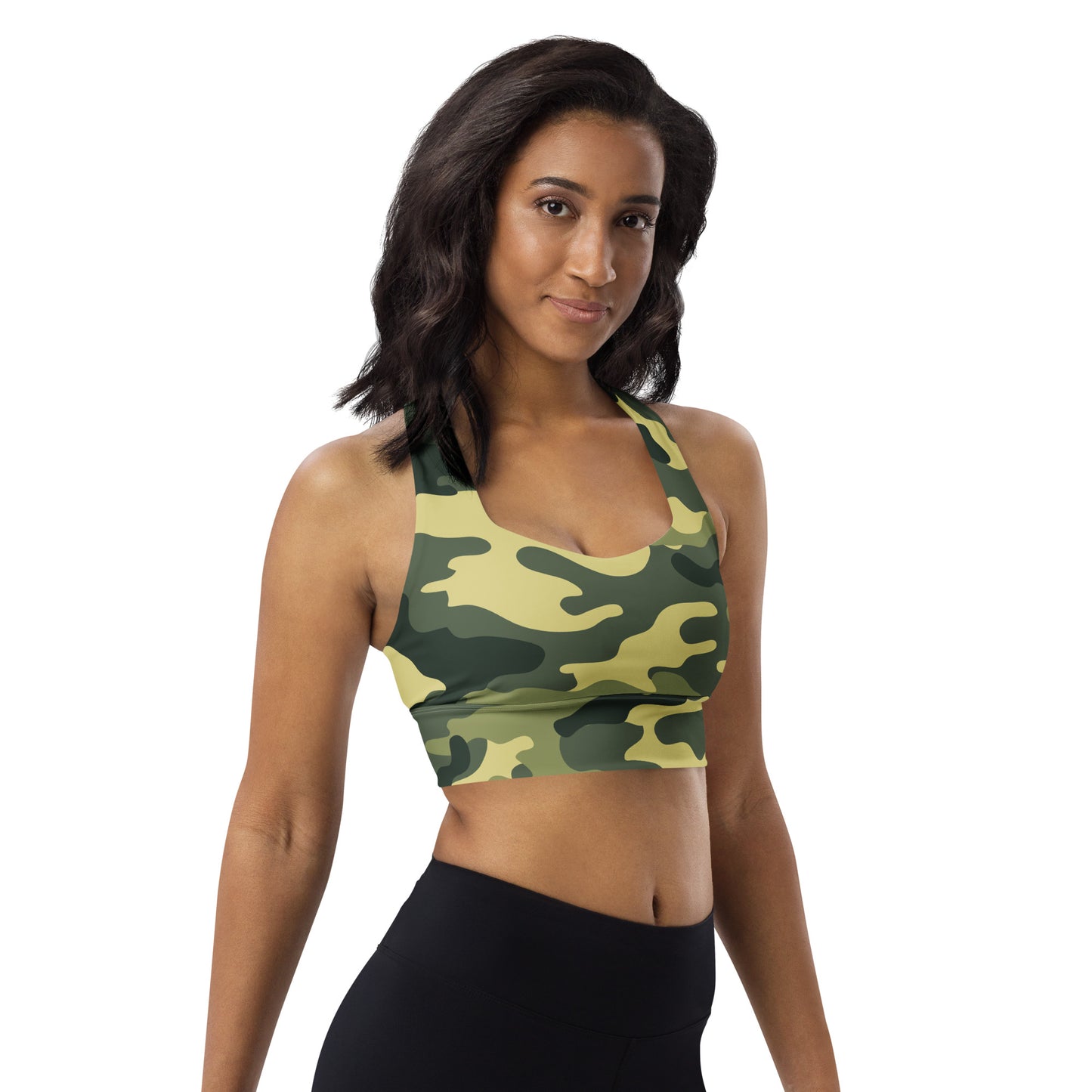 Green Camo Sports Bra