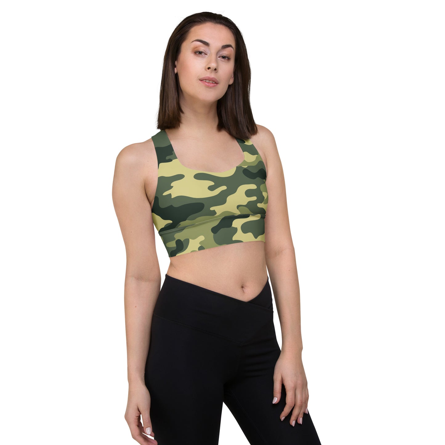 Green Camo Sports Bra