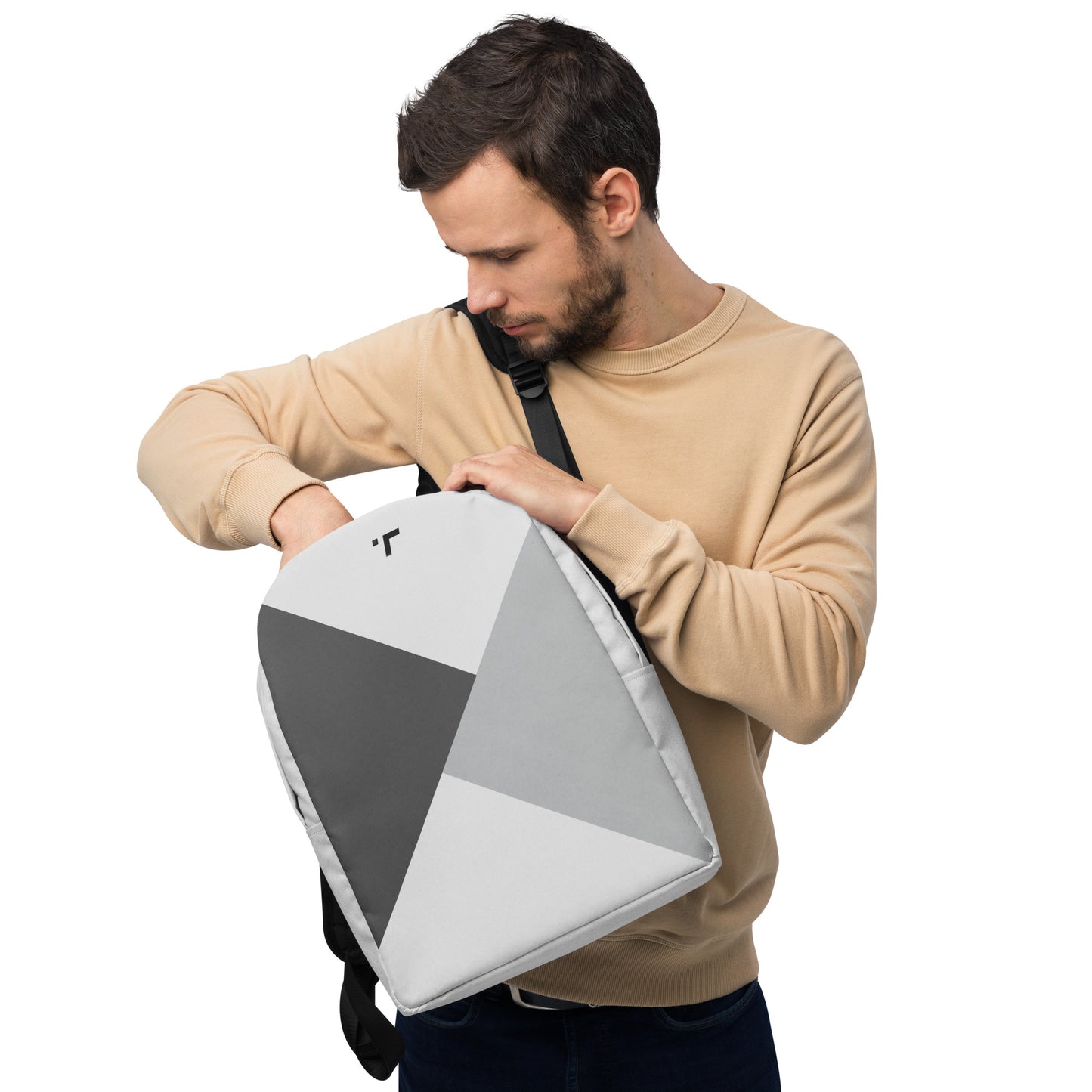 Minimalist Grey Backpack