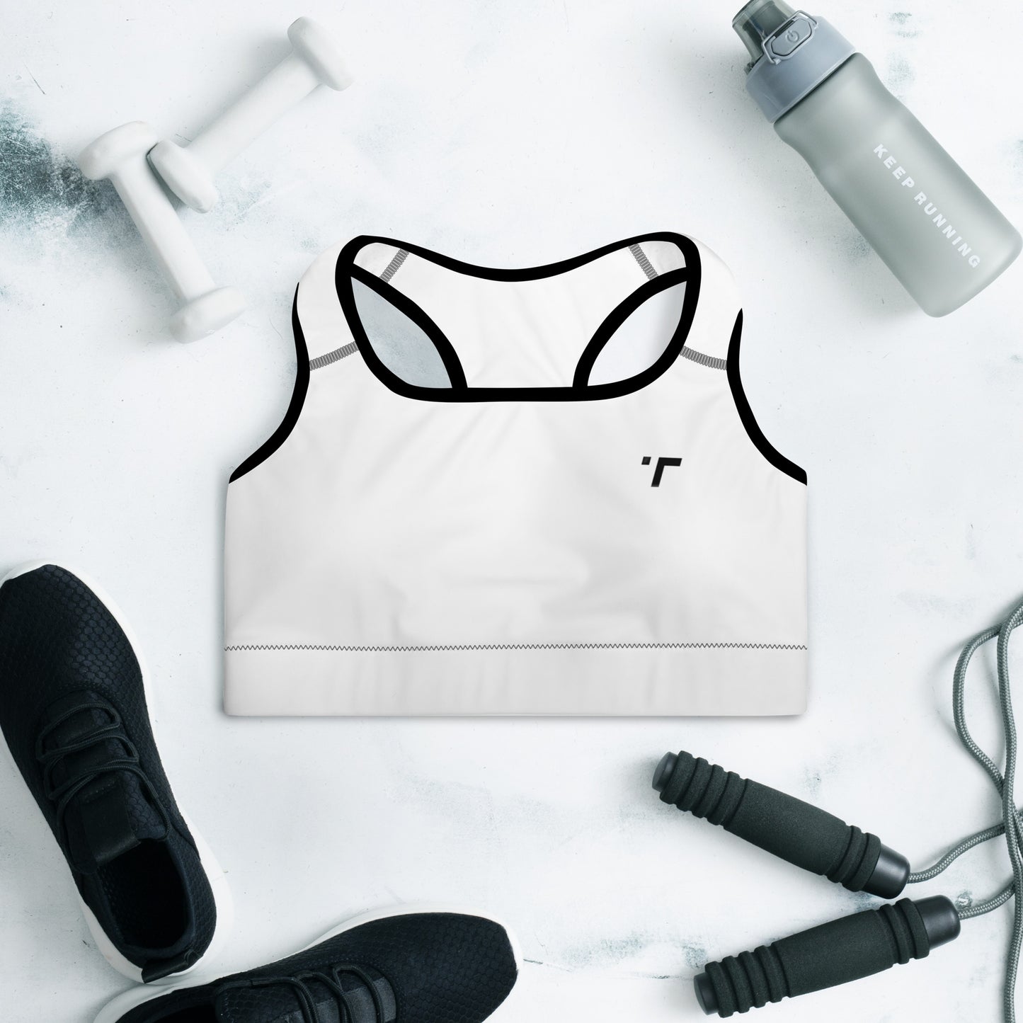 Basic White Sports Bra