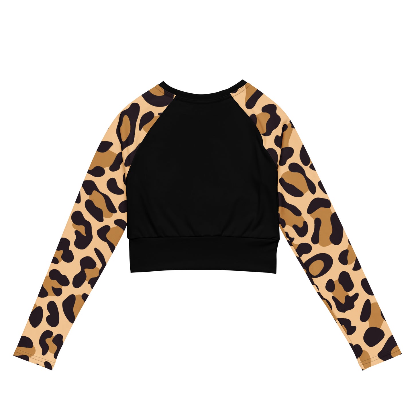 Leopard Long-Sleeve Crop Top