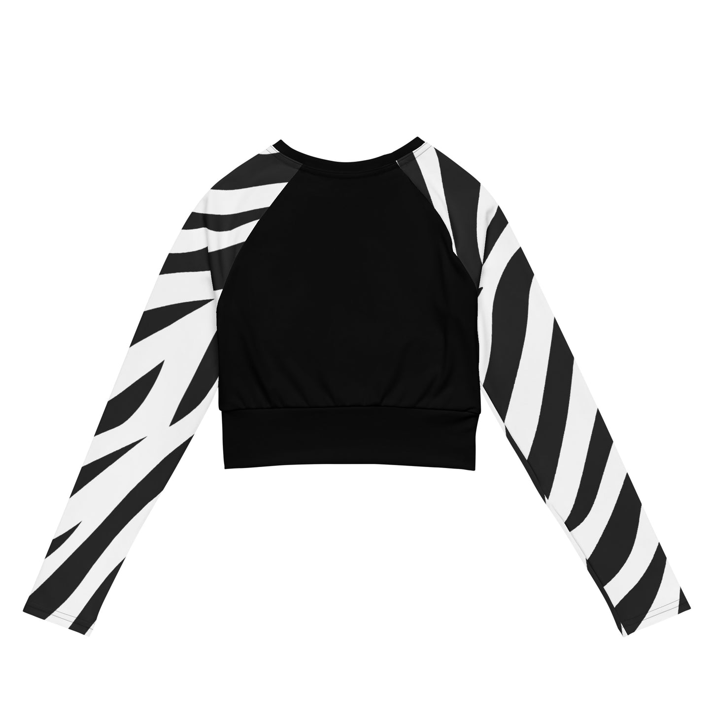 Zebra Long-sleeve Crop Top