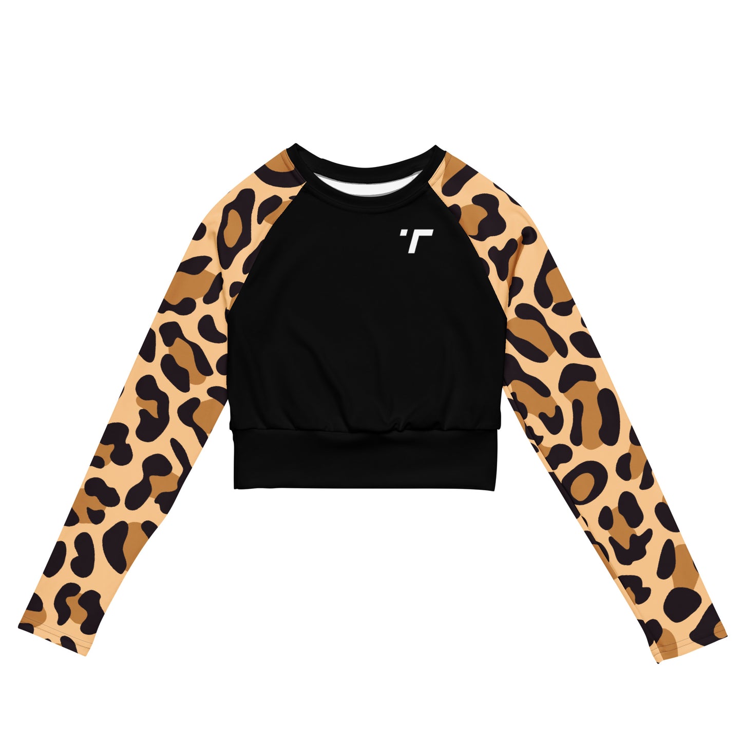 Leopard Long-Sleeve Crop Top