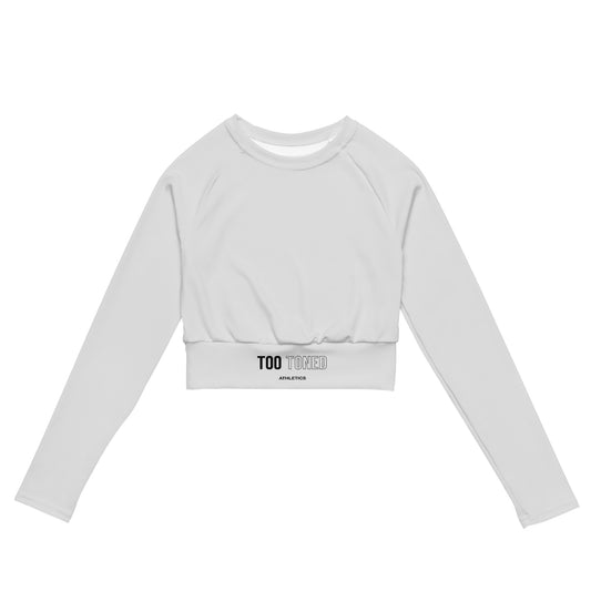 TTA Long-Sleeve Crop Top - White