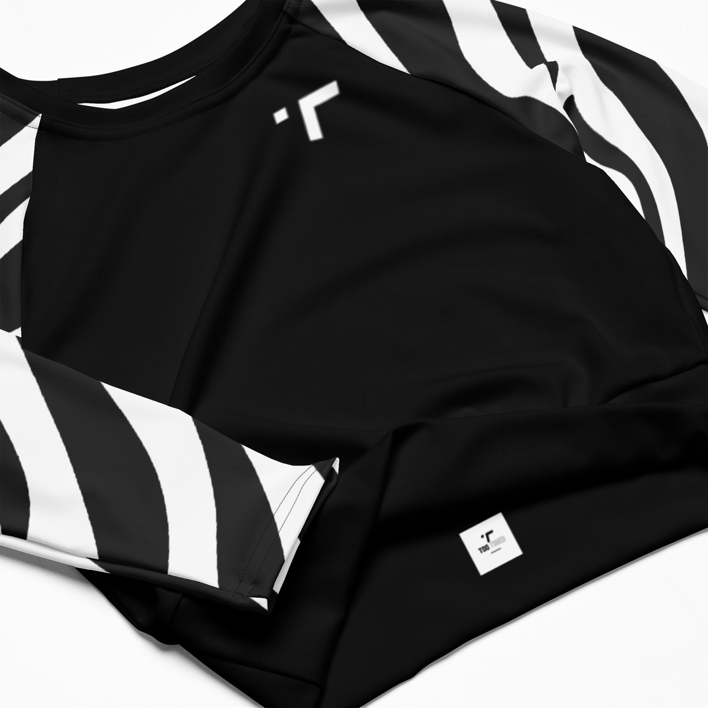 Zebra Long-sleeve Crop Top