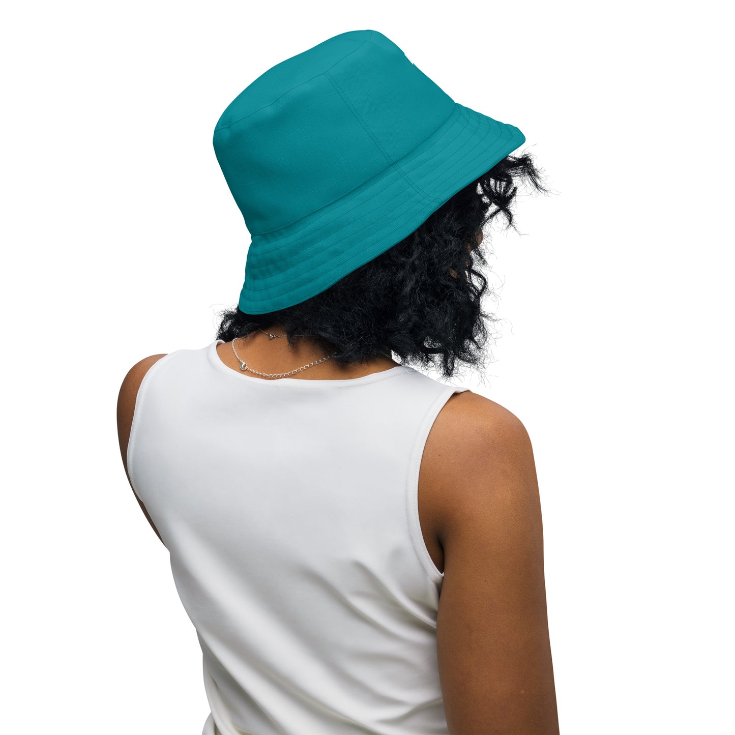 Teal Camo Reversible Bucket Hat