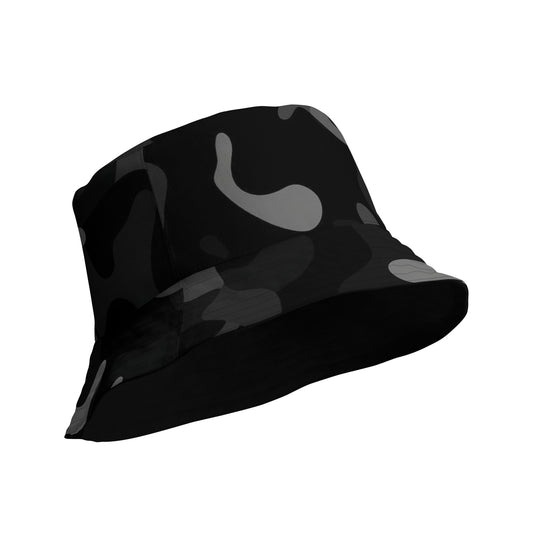 Black Camo Reversible Bucket Hat