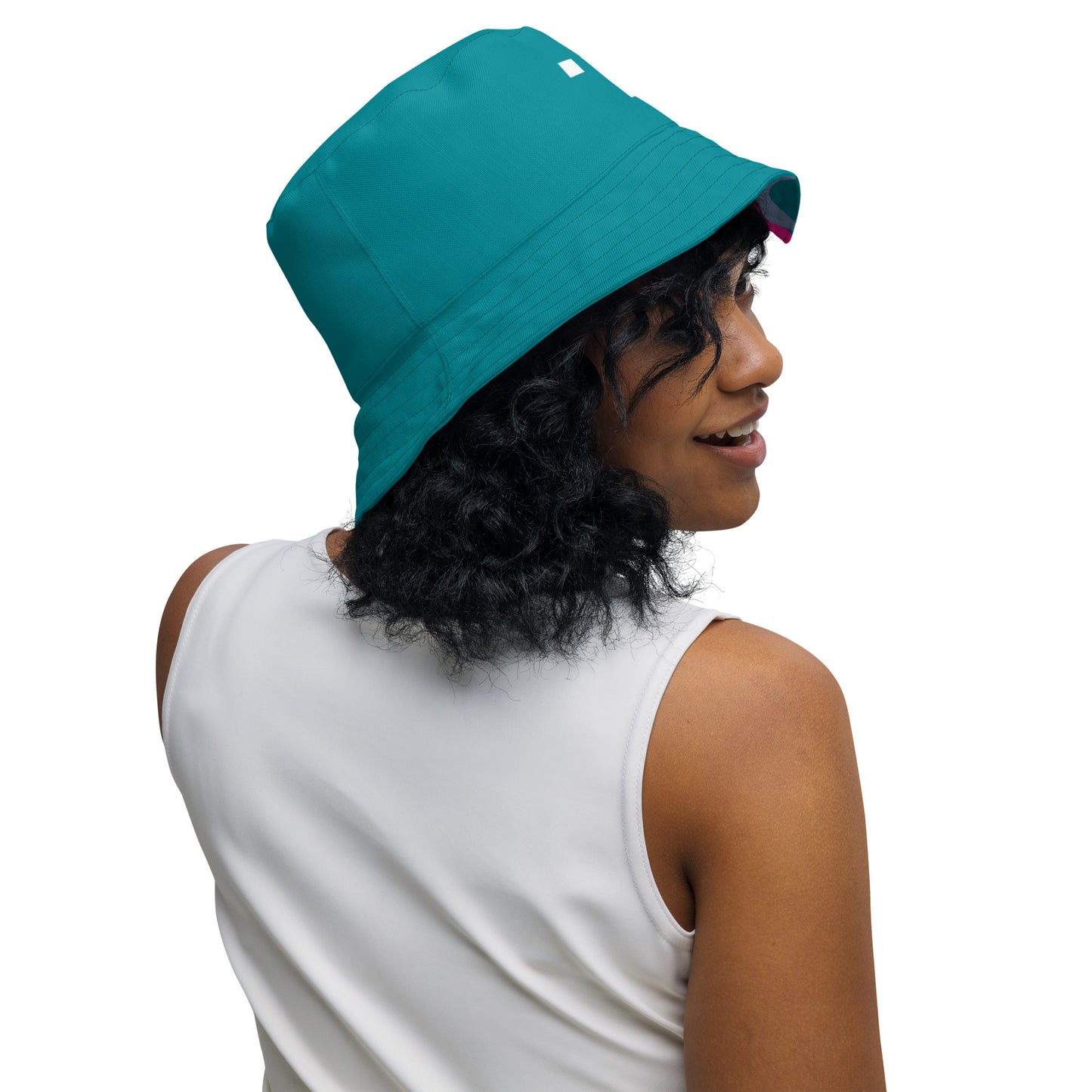 Teal Camo Reversible Bucket Hat