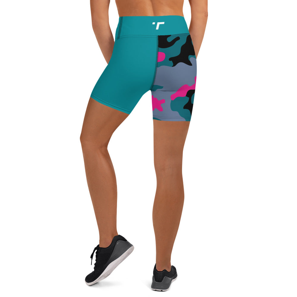 Teal Camo Short Tights