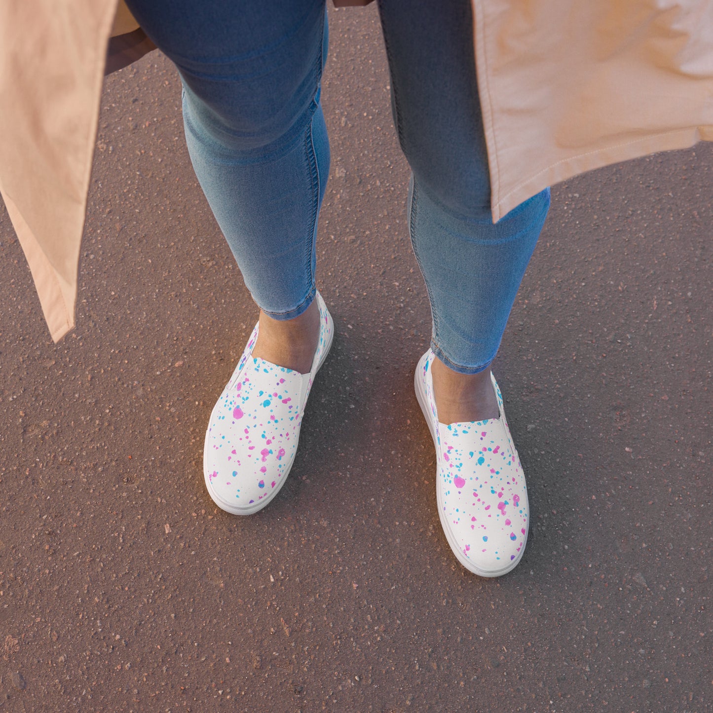 Paint Splatter Slip-on Canvas Shoes