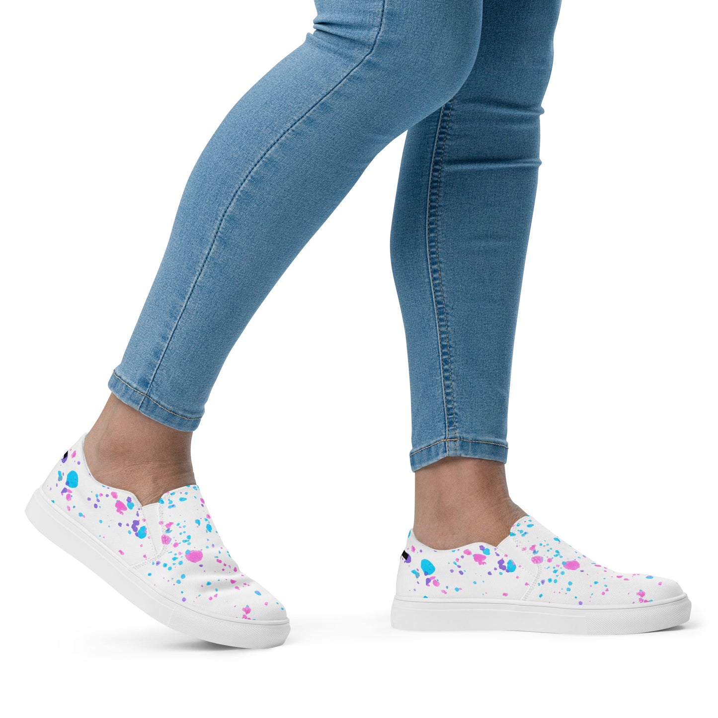 Paint Splatter Slip-on Canvas Shoes